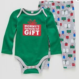 Okie Dokie Baby 2 Piece Christmas Pant Set